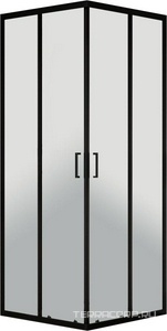 Душевой уголок 1000х800хh1950мм, прямоуг., правый/левый, (стекло прозрачное 5мм, фурн.цв.черный),  ZZ Vincea City VSS-5CT8010CLB