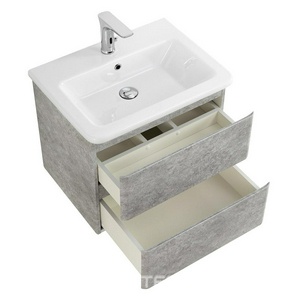 База под раковину подвесная с двумя выкатными ящиками, 500х450хh500мм, без раковины, (цв.Cemento Verona Grigio),  ZZ BelBagno Albano ALBANO-CER-500-2C-SO-CVG