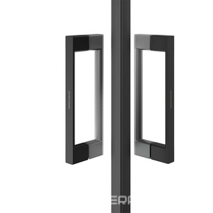 Душевой уголок , раздвижной, квадратный, 90х90х195, покрытие Easy clean,стекло 6 мм прозрачное, профиль  цв.матовый черный ZZ Kerama Marazzi VETRO VE.90.SSD.BLK.M