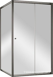 Душ.уголок 1200х900хh1950мм,прямоуг,одна сдвиж. дверь с неподв.сегм. и бок. стенкой, ПРАВАЯ/ ЛЕВАЯ, (ст.прозр.6мм, хром), Giubleo XX