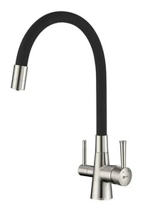 Смеситель для кухни Comfort LM3075BN-Black, c подключением к фильтру, цвет черный, ножка хром ZZ Lemark comfort LM3075BN-Black