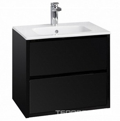 Тумба для раковины Римини 596*500*445, цвет черный глянец, крепеж в комплекте ZZ