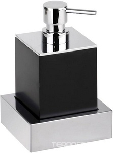 Дозатор для жидкого мыла, настенный, (цв.хром / черный матовый),  ZZ Bemeta Gamma 145409012
