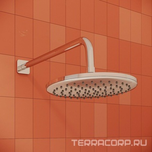 Комплект встраиваемого смесителя для душа (смеситель с внешней и внутр.частью, лейка, шланг, верхний душ с кронштейном), цв.хром Iddis ray RAYSB02i67