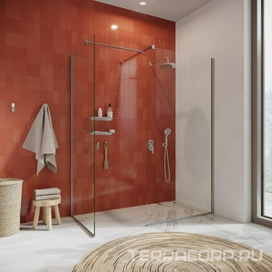 Комплект встраиваемого смесителя для душа (смеситель с внешней и внутр.частью, лейка, шланг, верхний душ с кронштейном), цв.хром Iddis ray RAYSB02i67