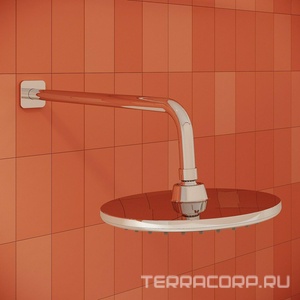 Комплект встраиваемого смесителя для душа (смеситель с внешней и внутр.частью, лейка, шланг, верхний душ с кронштейном), цв.хром Iddis ray RAYSB02i67