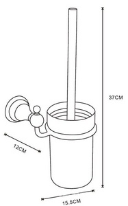 Ерш для унитаза ELVIA подвесной с керамической колбой, цв. золото, ZZ Azario Универсал AZ-91113G