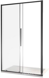 Душевая дверь в нишу раздвижная Good Door (BAS) Idea 1100x1950 мм, профиль черный, стекло прозрачное 6 мм  ZZ Good Door IDEA ИД00008