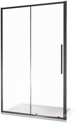 Душевая дверь в нишу раздвижная Good Door (BAS) Idea 1100x1950 мм, профиль черный, стекло прозрачное 6 мм  ZZ