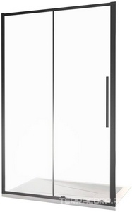 Душевая дверь в нишу раздвижная Good Door (BAS) Idea 1100x1950 мм, профиль черный, стекло прозрачное 6 мм  ZZ Good Door IDEA ИД00008