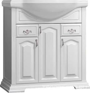 Тумба напольная  80, 822/900/480 мм, цвет белый матовый (9003), БЕЗ раковины Kirovit Классик 80, ZZ Opadiris Риспекто 00-00006024