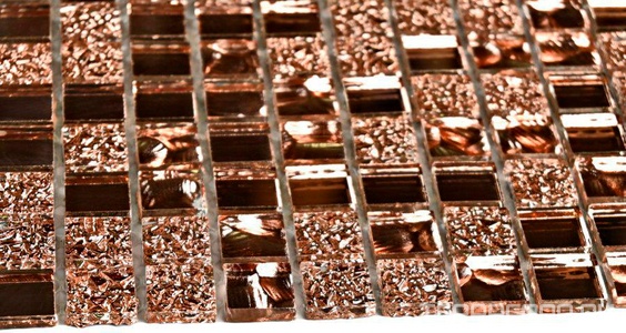 Мозаика Bonaparte Керамическая мозаика Mirror Bronze (4x15x15) 30.5x30.5 Бежевый 