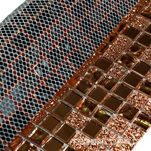 Мозаика Bonaparte Керамическая мозаика Mirror Bronze (4x15x15) 30.5x30.5 Бежевый 