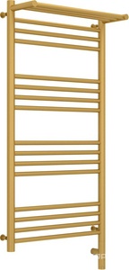 Полотенцесушитель электрический " с полкой 3.0" 1000х500 мм, скрытое подключ. в компл., блок упр. справа, цв. золото,  ZZ Сунержа Богема 03-5807-1050