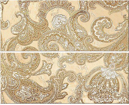 Керамическая плитка Azori Sfumato Панно Beige Paisley (2 плитки) XX40.2x50.5 Комбинированный, фото 5