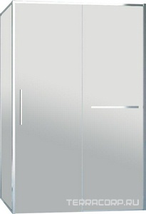 Душевой уголок 1400х900хh2000мм, прямоуг., правый/левый, (стекло прозрачное 6мм Easy Clean, фурн.цв.хром),  ZZ Vincea Slim Soft VSR-1SS9014CL