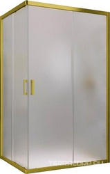 Душевое ограждение ZA-F NOVO, 120x100x200 см,  профиль золото матовое , стекло сатин, покрытие BriteGuard ZZ