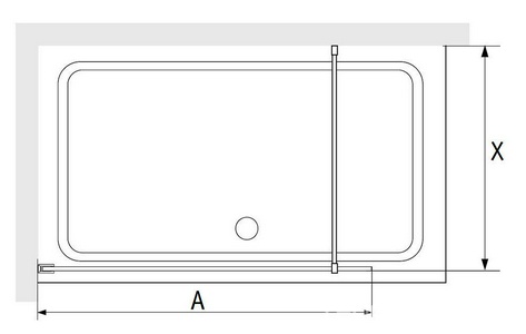 Душевая перегородка 1200хh2000мм, правая/левая, (стекло прозрачное 8мм Easy Clean, укорачиваемый кронштейн 1200мм, фурнит.цв.золото BRUSH), Walk IN ZZ RGW Walk In 32101212-16
