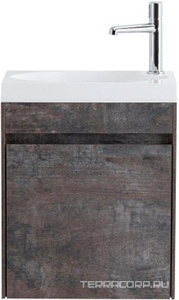 База под раковину подвесная с 1 дверкой, петли слева, 454х256xh520мм, без раковины, (цв.Stone),  ZZ BelBagno Pietra Mini PIETRA MINI-460-1A-SO-PT-L