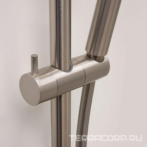 Смеситель для ванны и душа, с аксессуарами, цв. никель (сталь) матовый, ZZ Wasserkraft wern A14201