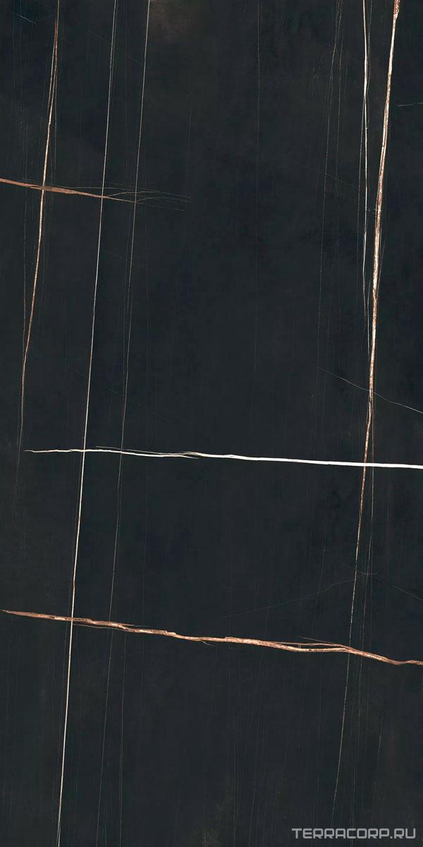 Керамогранит Florim Magnum Stones & More 2.0 Stone Sahara Noir Glossy 160х320 Черный, фото 6