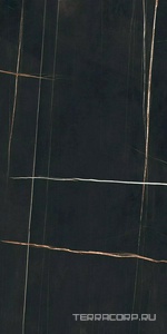 Керамогранит Florim Magnum Stones & More 2.0 Stone Sahara Noir Glossy 160х320 Черный 