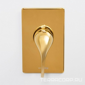 Смеситель для душа встраиваемый, внутренняя часть в компл, лейка и шланг приобрет. отдельно, цв.золото глянец, ZZ Wasserkraft Sauer 7151
