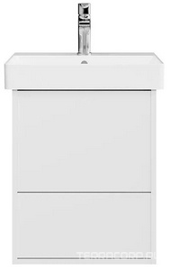 Тумба подвесная 50 см, 2 ящика, без раковины арт..wb.50,  цвет белый матовый Kerama Marazzi PRO PRO.50.2\WHT