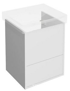Тумба подвесная 50 см, 2 ящика, без раковины арт..wb.50,  цвет белый матовый Kerama Marazzi PRO PRO.50.2\WHT