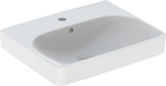 Раковина 550х440хh85(165)мм, подвесная / накладная, с 1 отв.д/смесит., с переливом, (без креплений),  ZZ Geberit Smyle 500.259.01.1