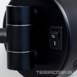 Зеркало с LED-подсветкой, 3-х кратным увеличением, цв.черный ZZ Wasserkraft Универсал K-1004BLACK