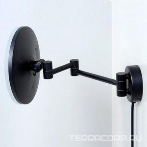 Зеркало с LED-подсветкой, 3-х кратным увеличением, цв.черный ZZ Wasserkraft Универсал K-1004BLACK