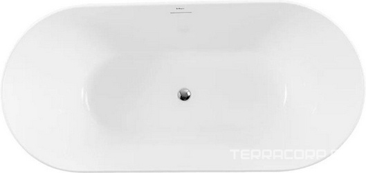 Ванна 1500x800xh610мм, отдельностоящая, слив-перелив, пробка слива цв.белый мат. в компл., (акрил цв.белый матовый), BelBagno ZZ