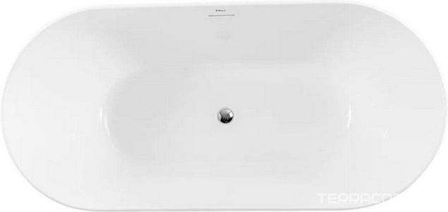 Ванна 1500x800xh610мм, отдельностоящая, слив-перелив, пробка слива цв.белый мат. в компл., (акрил цв.белый матовый), BelBagno ZZ BelBagno Универсал BB413-1500-800