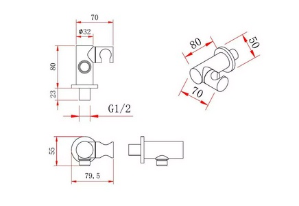 Смеситель для ванны с душем Ventas 3R, внутренняя часть в компл., верхний, ручной душ, см-ль, излив, цв. черный, ZZ Berges VENTAS 073008