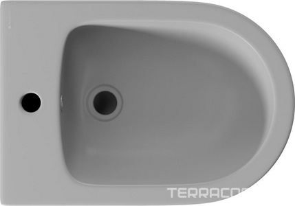 Биде подвесное 525х365мм, крепёж в компл., (цв.серый матовый),  ZZ Aqueduto Ovo OVO0330