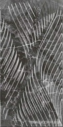 Коррер чёрный глянцевый структура обрезной 30x60