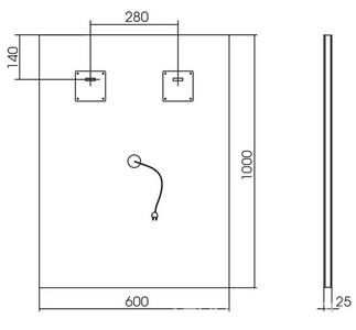 Зеркало -VOICE 600х800 голосовое управление, подогрев, сенсорный выключатель ZZ Azario Рига LED-00002614
