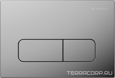 Клавиша двойного смыва для инстал., д/унитаза, (пластик цв.хром),  Aqueduto Forma FOR0100