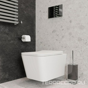 Клавиша двойного смыва для инстал., д/унитаза, (пластик цв.хром),  Aqueduto Forma FOR0100