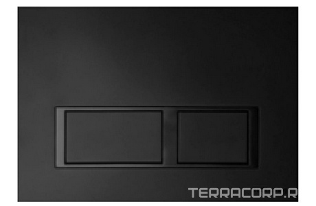 К-т д/установки подвесн.унитаза,(застен.модуль, крепёж, прокладка звукоиз, панель 2-го смыва пласт.цв.ЧЕРНЫЙ мат.,контур клавиш черн.), V Tece TECEspring S955204