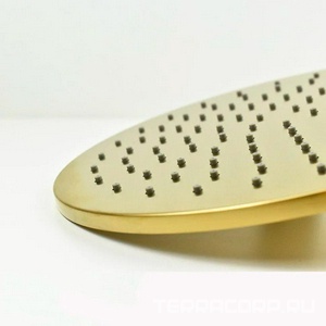 Душ верхний, стационарный, круглый, 250мм, G 1/2, антикальц., (цв.брашированное золото PVD), Paini ZZ Paini Универсал 50PJ759TT25