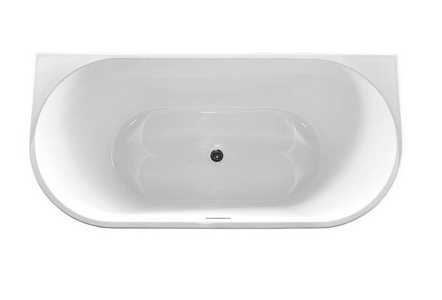 Ванна 1800х800хh580мм, пристенная, интегрир.слив перелив, д/к цв.хром в компл.,(акрил цв.белый), Vincea ZZ Vincea Ванны VBT-421-1800