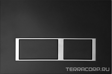 К-т д/установки подвесн.унитаза,(застен.модуль, крепёж, прокладка звукоиз, панель 2-го смыва пластик цв.ЧЕРНЫЙ мат.,контур клавиш хром),  V Tece TECEspring S955202