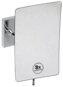 Косметическое зеркало без подсветки 210х130х55мм, 3х кратн. увелич., (цв. хром), Bemeta ZZ Bemeta Универсал 112201222