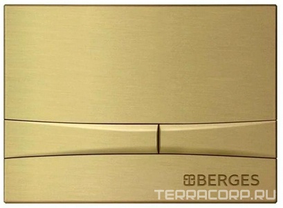 Клавиша F8, для инсталляции подвесного унитаза, двойной смыв, цв.бронза, ZZ Berges Novum 040058