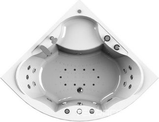 Ванна "ВЕРОНА", 1490х1490, АМ, ГМ-"Релакс Bronze", контр.200, ручка, смеситель "Фламинго" бронза, фронт.панель с молдингом, слив-перелив бронза ZZ