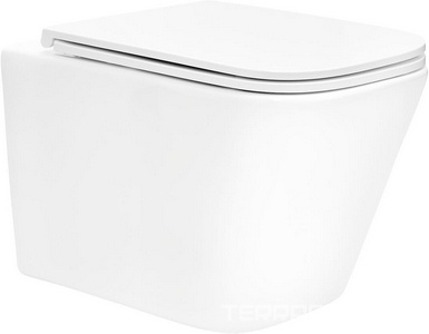 Унитаз подвесной 340х515мм, безободковый, смыв Torando flush, сиденье с микролифтом, крепёж в компл.,  S ZZ Tece TECEspring 9700996