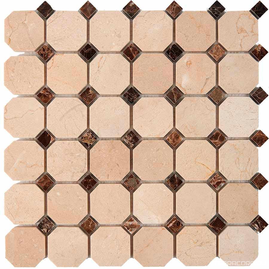 Мозаика Мастера Керамики Glass 212 Cream marfil Dark Еmperador (чип 48x48) 30,5х30,5 n/a, фото 3