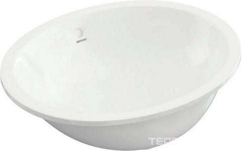 Раковина 56 cм, встраиваемая снизу, без отверстия под смеситель, цв.белый, ZZ Berges Ego 181007